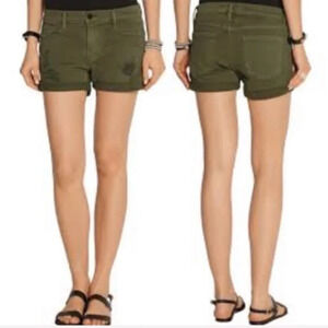 Frame Le Cutoff Distressed Denim Shorts 28751